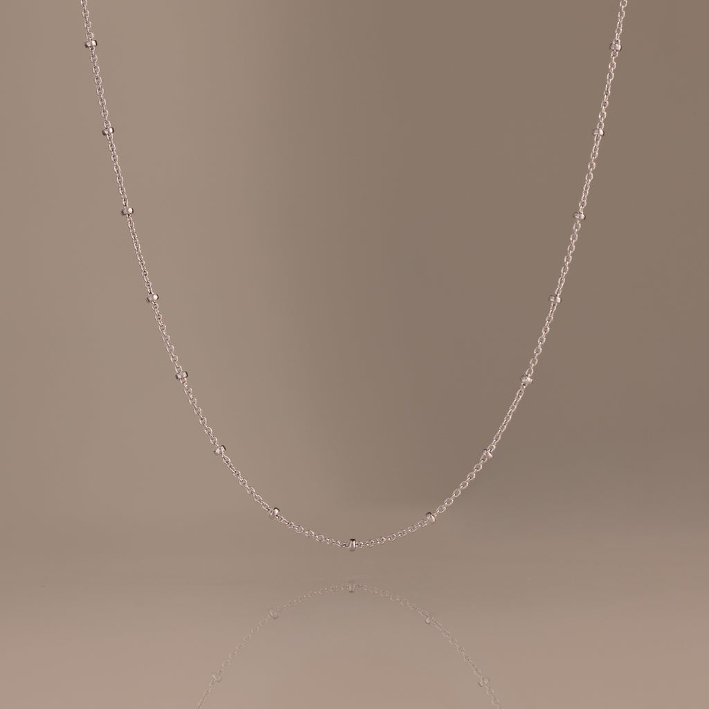 Satellite Cable Necklace in Silver