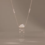 Diamond Pearl Rain Cloud Necklace