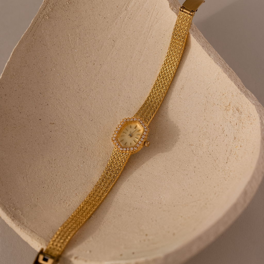 Woven Mesh Pave Timepiece