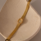 Woven Mesh Pave Timepiece