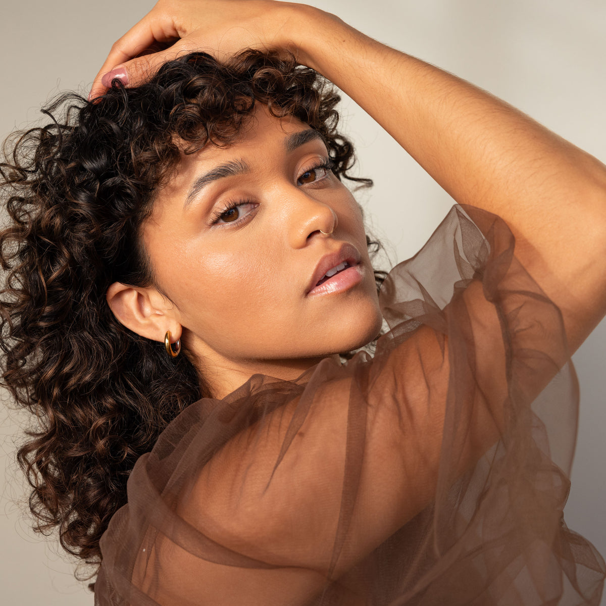 Chunky Hoops in Mixed Metal