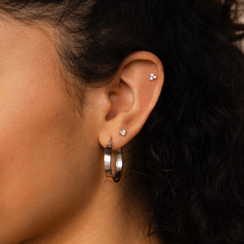 Thick Hoops in Silver