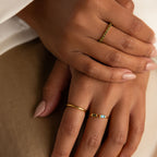 Engraved Tiny Name Ring in 18K Gold