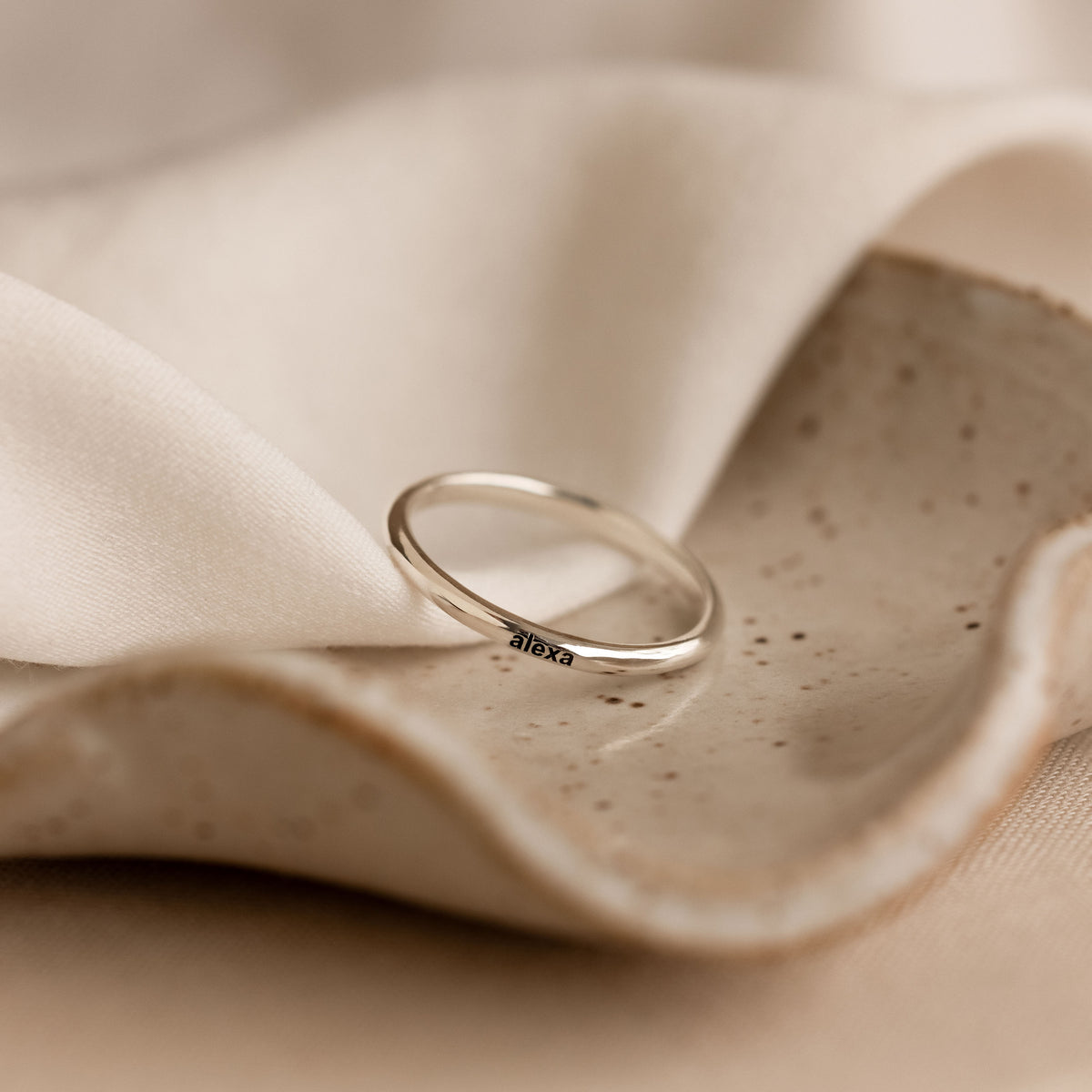 Engraved Tiny Name Ring