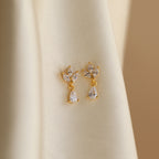 Marquise Diamond Drop Studs