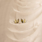 Seagrass Peridot Marquise Studs