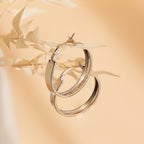 Thick Hoops in Silver