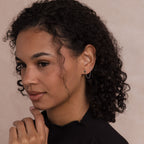 Boucles d'oreilles chaîne en agate et diamant