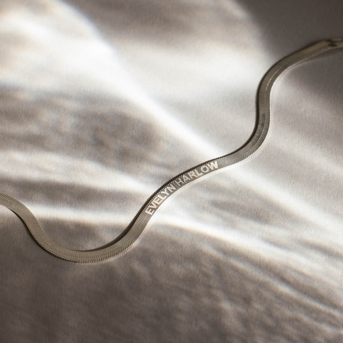 Engraved Herringbone Name Necklace