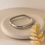 Square Bangle in Silver