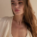 Dainty Jade Bar Necklace in Silver