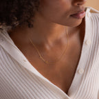 Sideways Initial Heart Necklace in 18K Gold