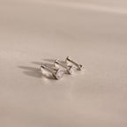 Round Diamond Bezel Flat Back Studs Set
