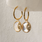 Pia Pearl Coin Hoops