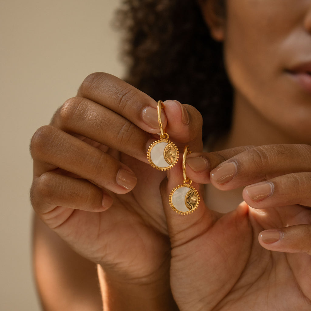 Créoles pièces de monnaie Pia Pearl