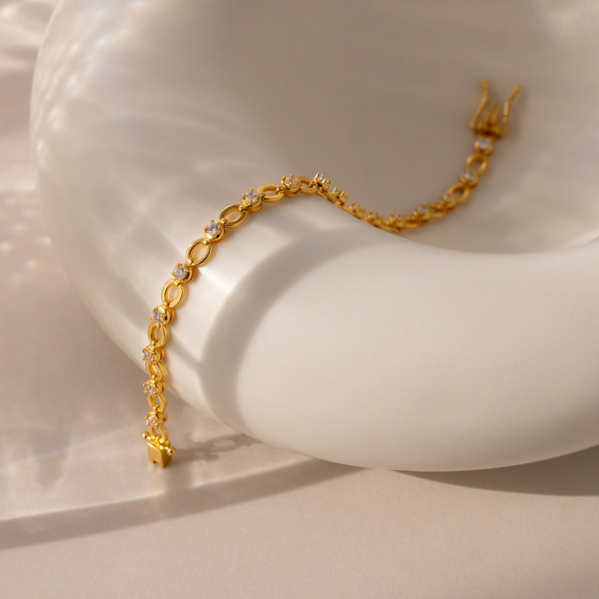 Gemstone Chain Tennis Bracelet