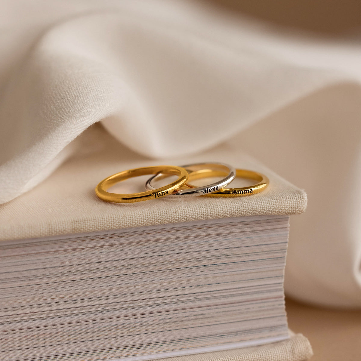 Engraved Tiny Name Ring