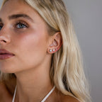 Round Diamond Bezel Flat Back Studs Set