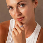Mosaic Birthstone Signet Ring in Silver