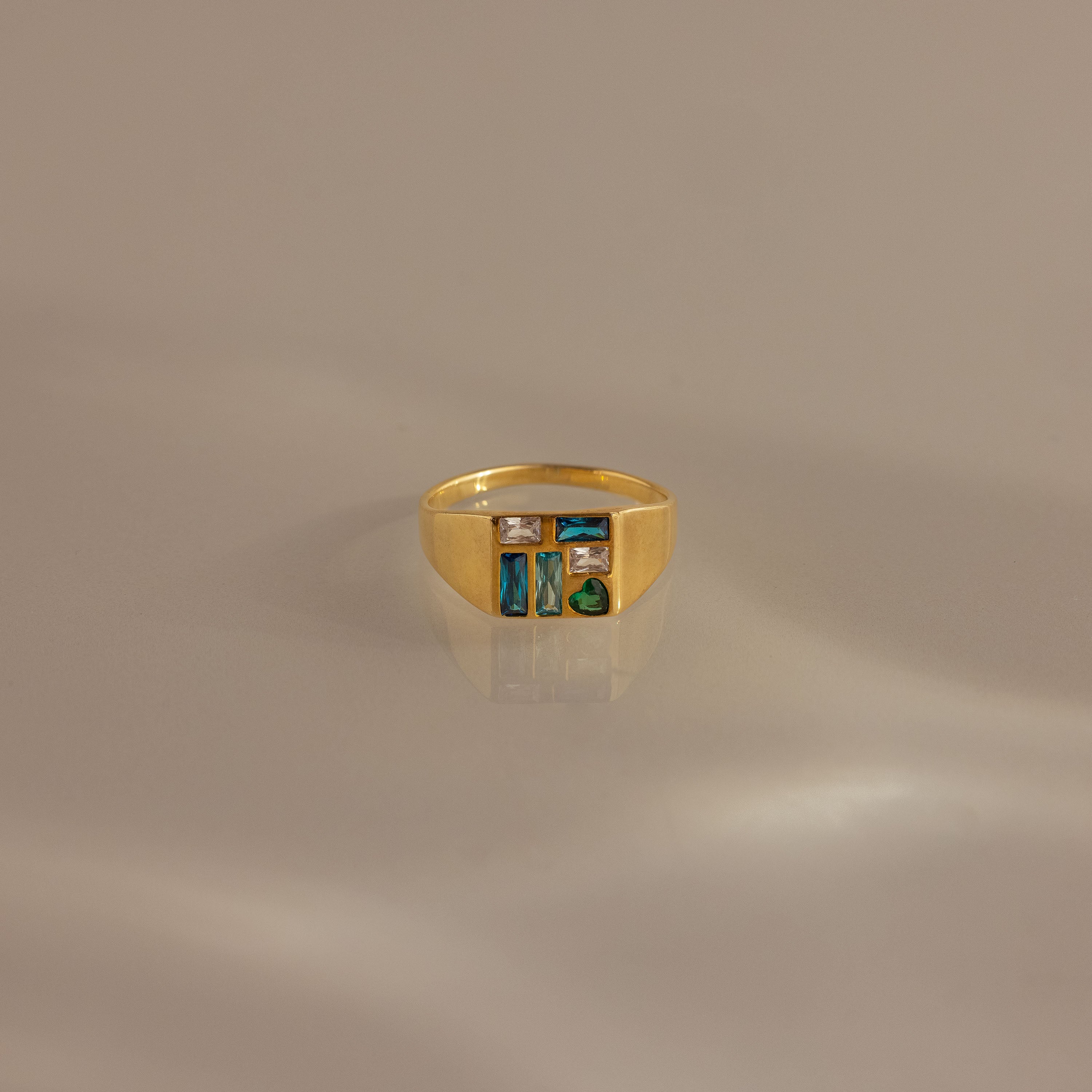Mosaic Birthstone Signet Ring