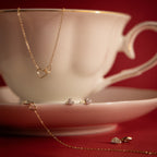 Solid Gold Interlocking Heart Necklace