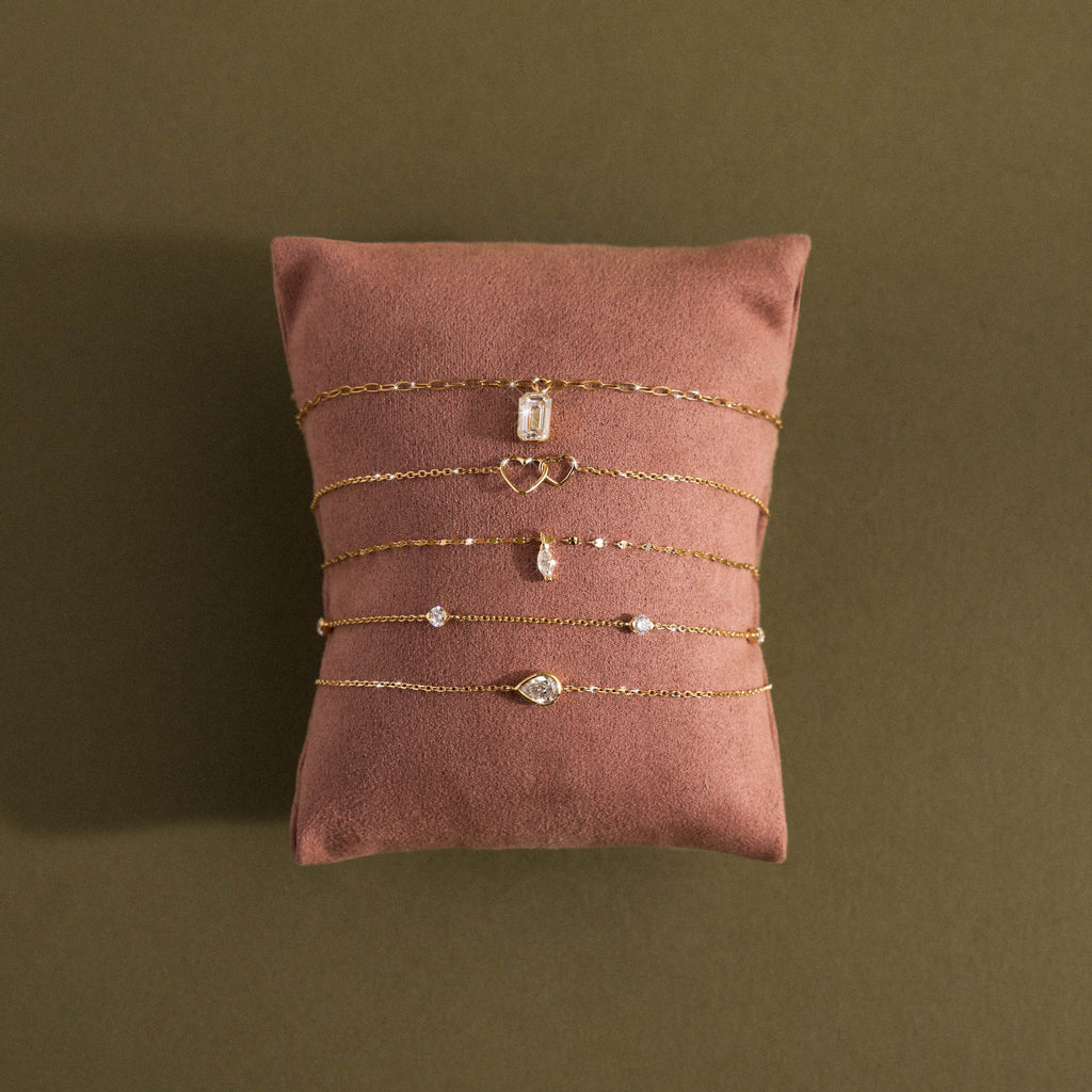 Solid Gold Floating Drop Lab-Grown Diamond Necklace