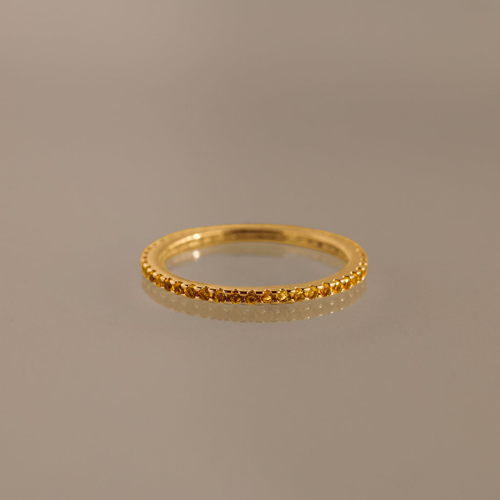 Bague avec pierre de naissance éternité 