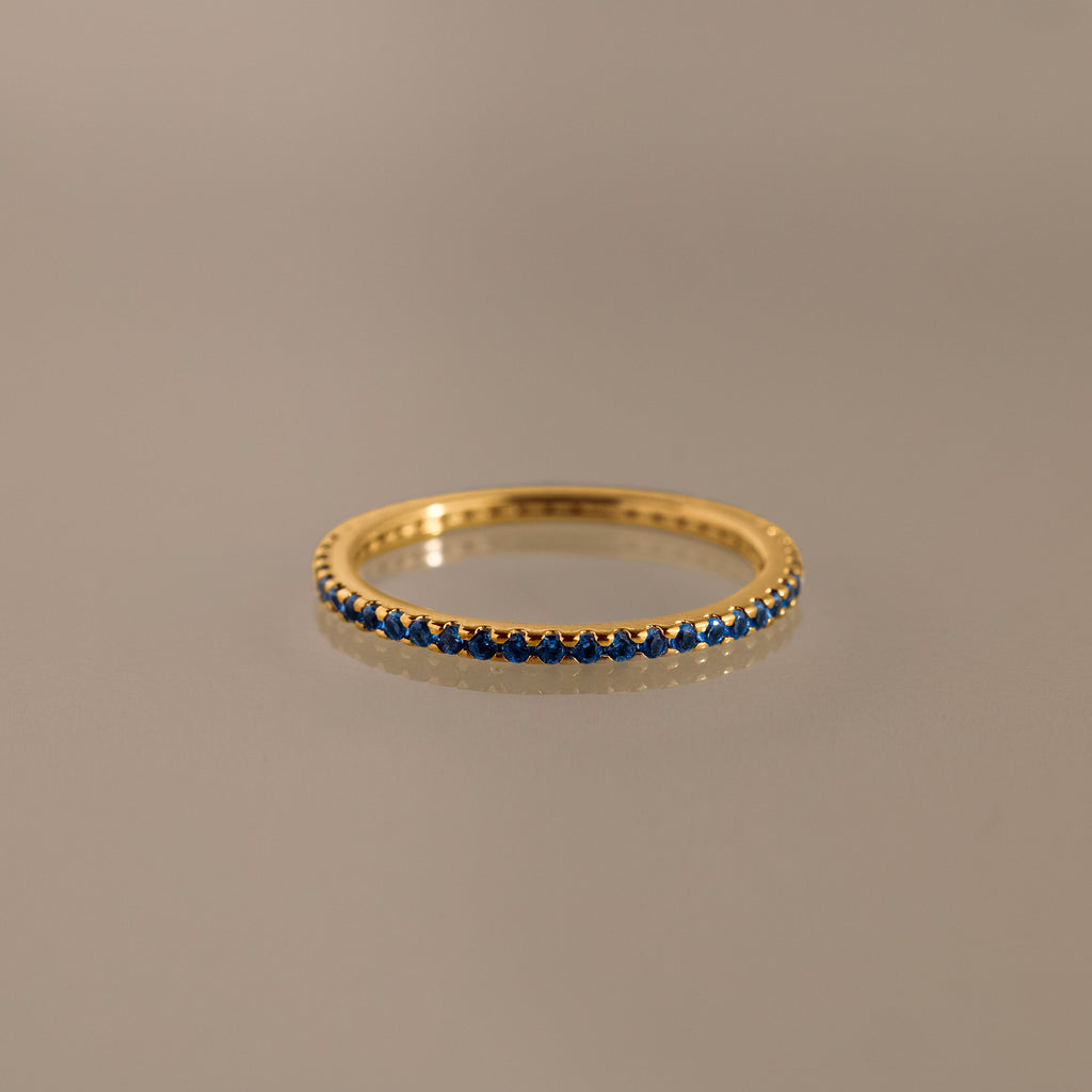 Bague avec pierre de naissance éternité 