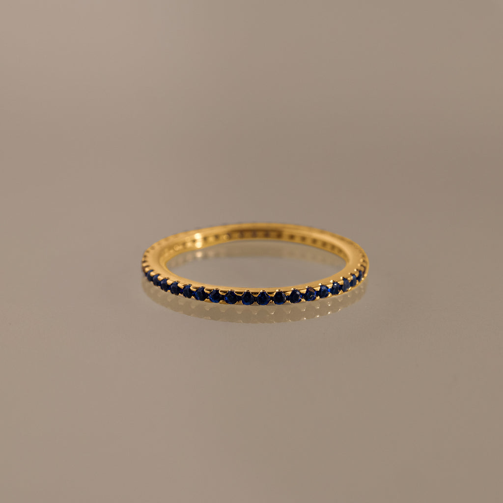 Anillo de eternidad con piedra natal 