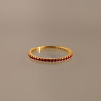 Bague avec pierre de naissance éternité 