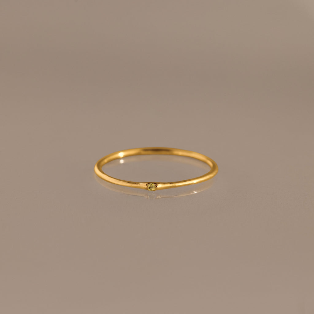 Thin Mini Birthstone Ring