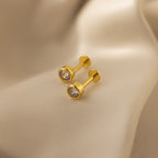 Medium Diamond Bezel Flat Back Studs