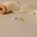 Large Diamond Bezel Flat Back Studs