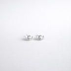 Round Diamond Studs in Silver