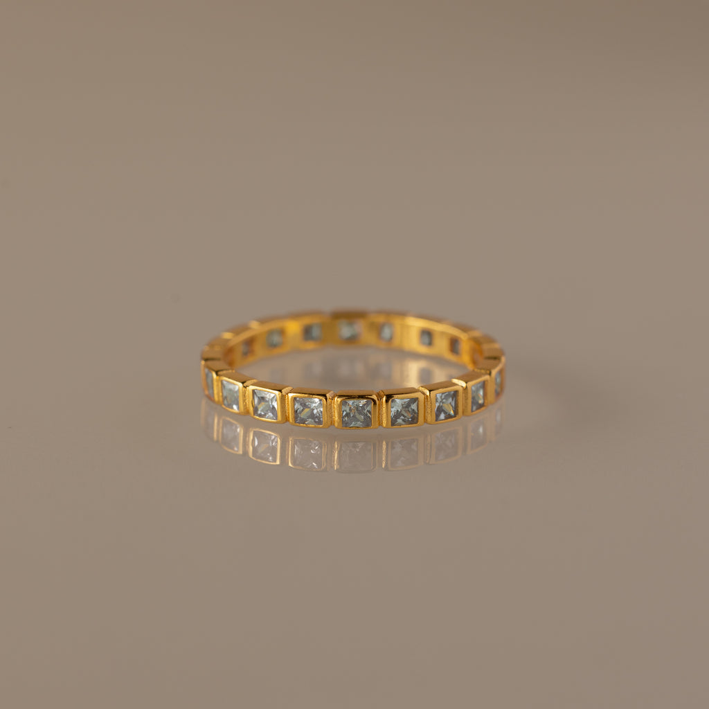 Eternity Bezel Aquamarine Ring