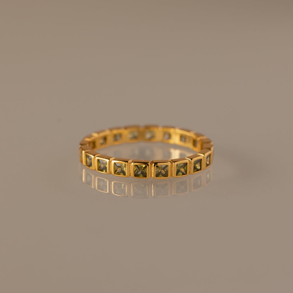 Eternity Bezel Peridot Ring