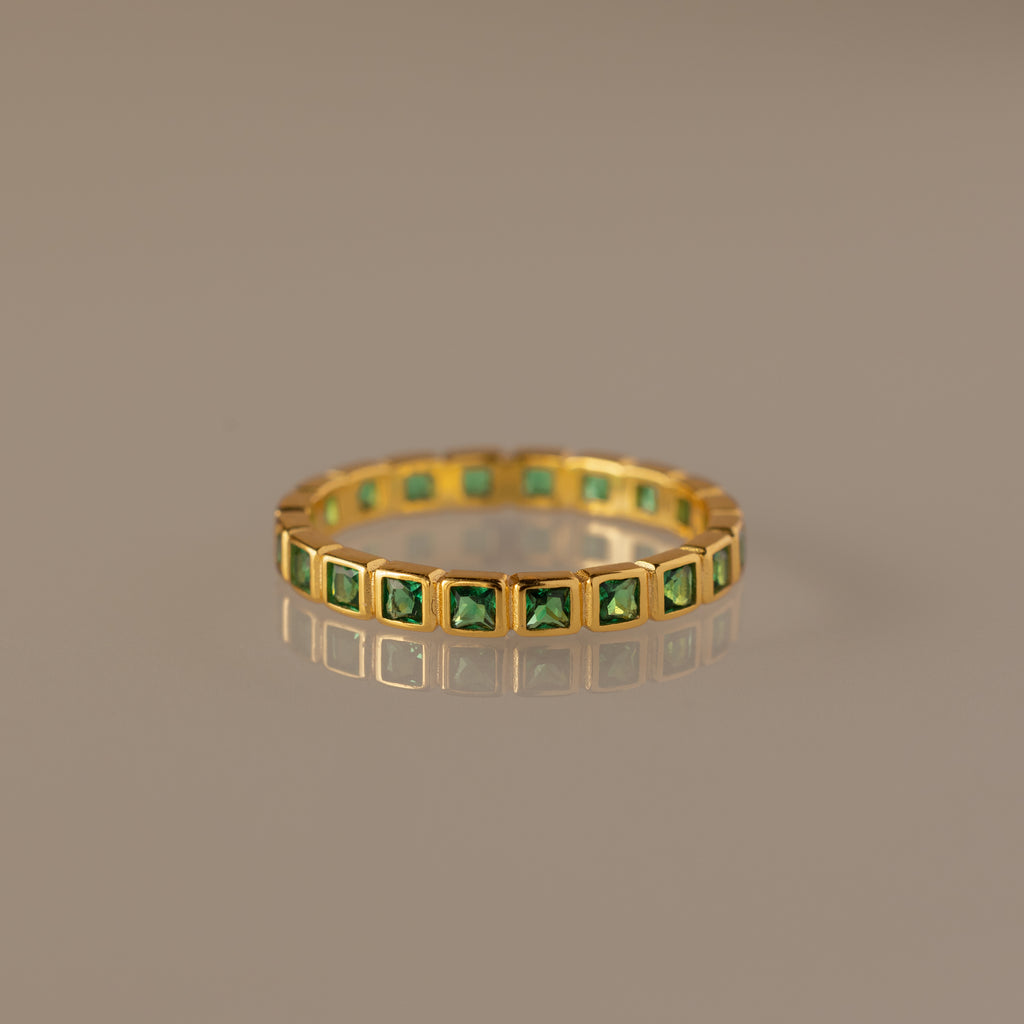Eternity Bezel Emerald Ring