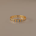 Eternity Bezel Blue Zircon Ring