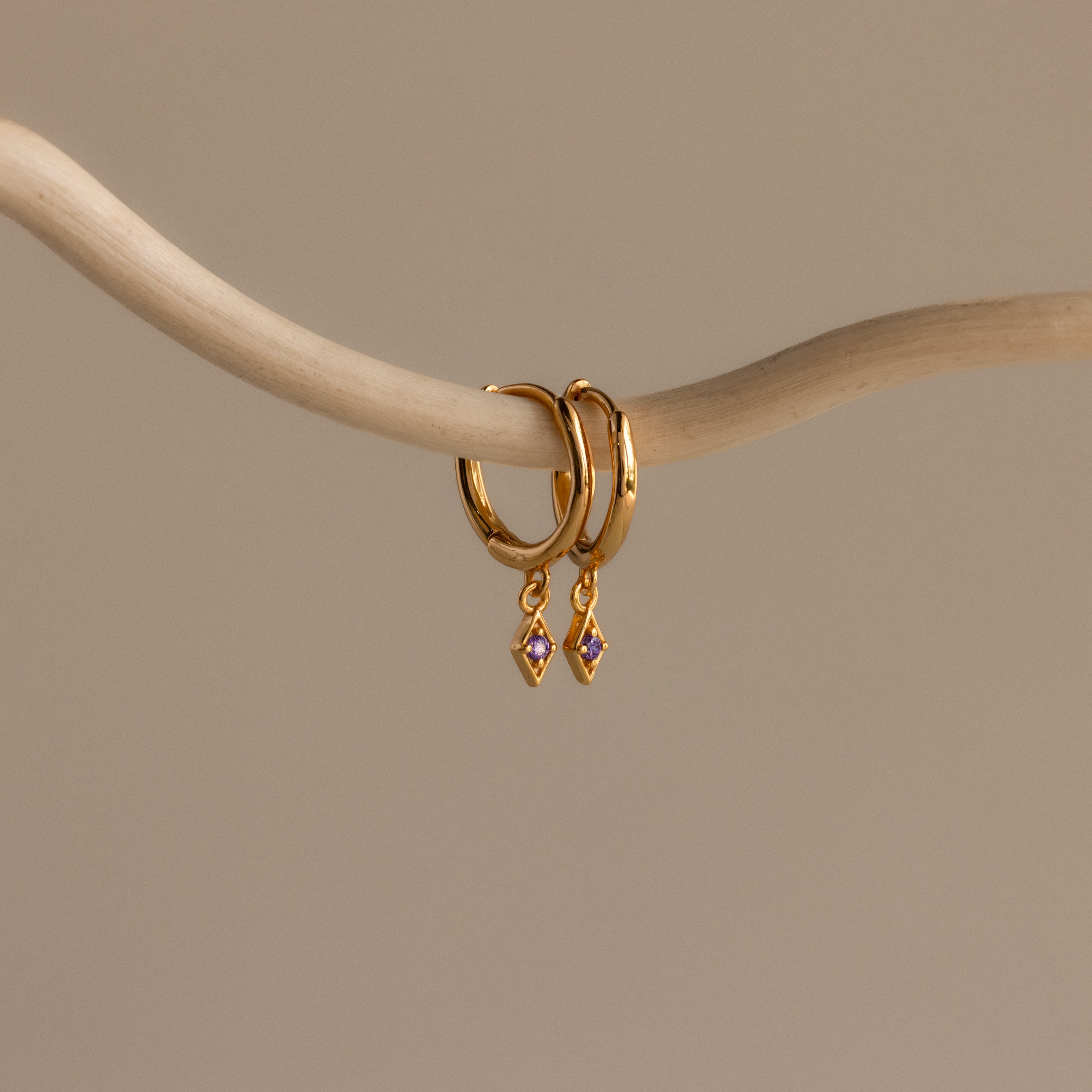 Ericka Birthstone Huggies