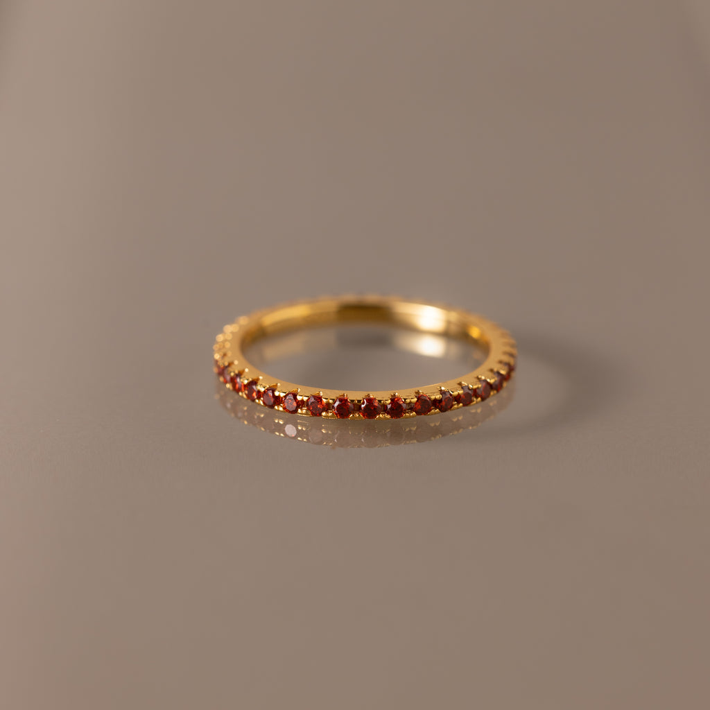 Endless Eternity Garnet Ring