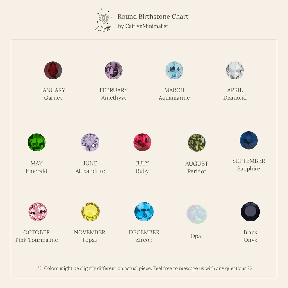 Custom Dainty Cluster Birthstone Gemstone Ring | Caitlyn Minimalist