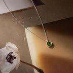 Jade Charm Necklace-Necklaces-Caitlyn Minimalist