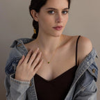 Jade Heart Charm Necklace-Necklaces-Caitlyn Minimalist