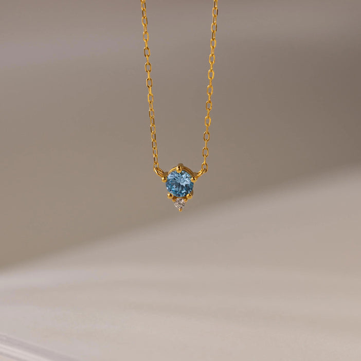 Dainty Birthstone Drop Necklace