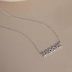 silver bubble name necklace with name Brooke