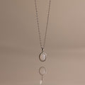 Moonstone Pendant Necklace in Silver