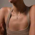 Moonstone Pendant Necklace in Silver