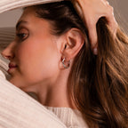 Organic Wave Earrings in Silver