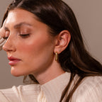 Chunky Link Hoops in 18K Gold