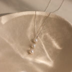 Pearl Cascade Jewelry Set in Silver